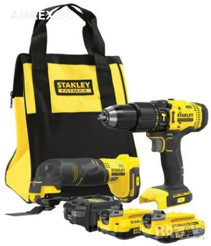 Комплект Stanley FATMAX V20 – ударен винтоверт + мултифункционален инструмент, 2x2Ah