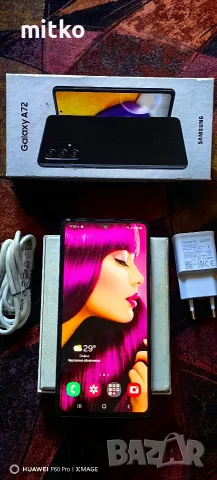 SAMSUNG GALAXY A72-Перфектно състояние.Пълен комплект 