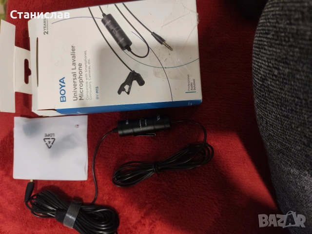 Универсален лавалиерен (брошка) микрофон BOYA BY-M1S