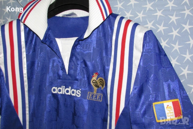 винтидж фланелка FRANCE Euro 1996 Adidas Zidane  футболна тениска Левски Южна Африка Адидас Франция, снимка 14 - Футбол - 55079321