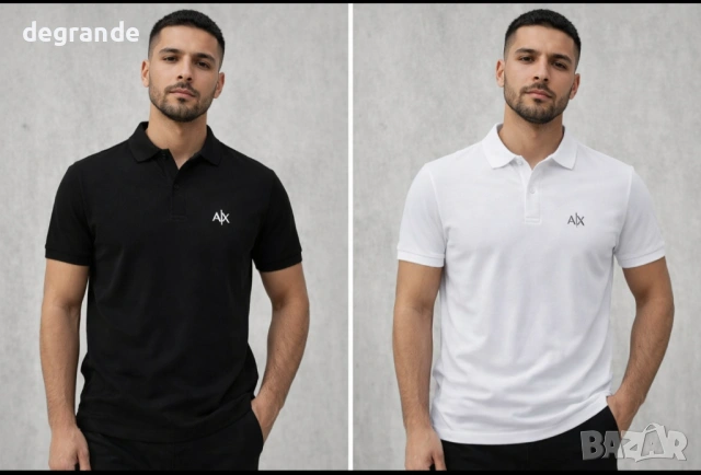♣️Мъжка Тениска Armani налична в БЯЛО и ЧЕРНО, снимка 2 - Тениски - 54056474