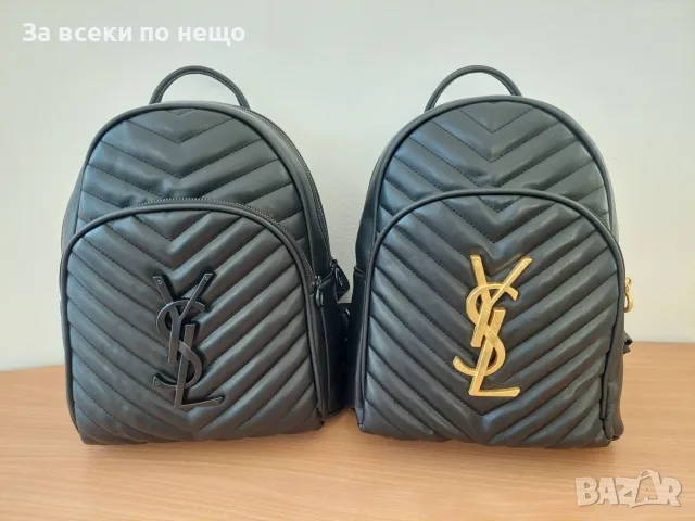 Yves Saint Laurent Дамска Черна Раница - 2 Цвята На Логото Код SG Bags2