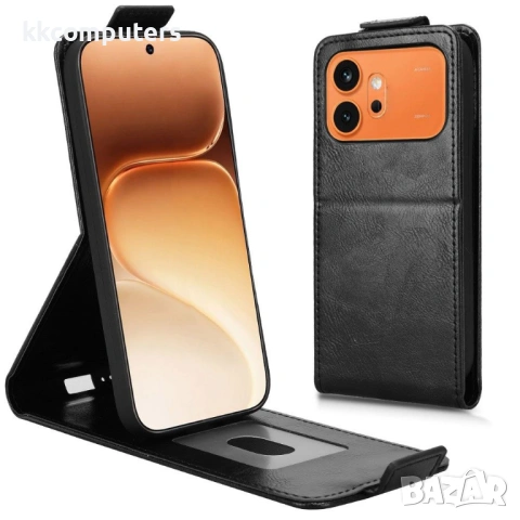 Вертикален Кожен Калъф за Honor 600 Pro 5G / 600 5G - Флип, Магнитен, Стойка, Слот за карта, 4 цвята