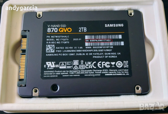  2TB Samsung 870 QVO 2000GB 2.5" SATA V-NAND Solid State Drive SSD Read/Write 560/530 MB/s диск disk, снимка 3 - Твърди дискове - 54554001