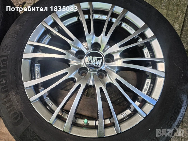 Лети джанти 16ки 5х100 MSW O.Z.Racing + летни гуми 205/55/16 Continental, снимка 7 - Гуми и джанти - 55067586