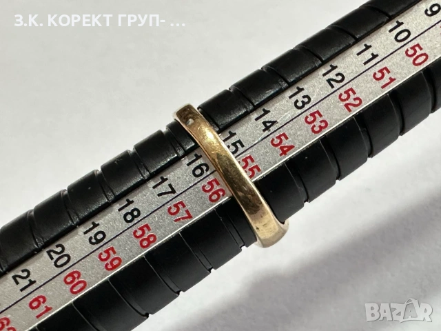 Златен дамски пръстен 14K – 2,62 г, размер 55,5, снимка 4 - Пръстени - 55114274