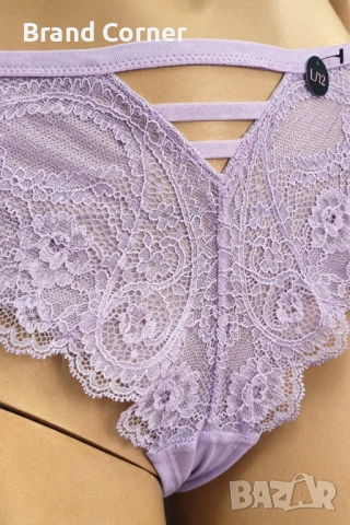 Комплект бельо Hunkemöller 80C / L в нежен лавандулов цвят с дантела, снимка 7 - Бельо - 54517912