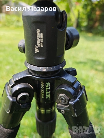 Статив SLIK PRO 330 DX със сверична глава WEIFENG WF-593BH, снимка 2 - Чанти, стативи, аксесоари - 55144837
