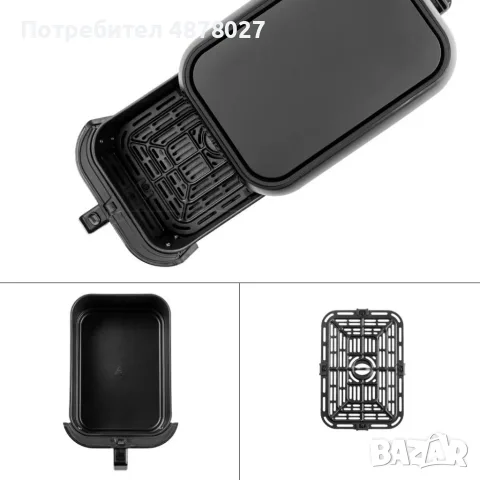 Фритюрник с горещ въздух Muhler MFX-815, 1700W, 8L с подарък книга с 69 рецепти!, снимка 3 - Фритюрници - 55501763