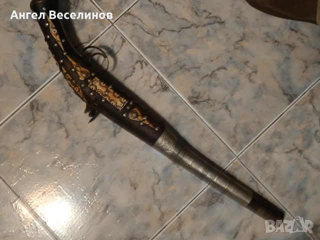 стар кремъчен пищов, снимка 2 - Бойно оръжие - 54067993