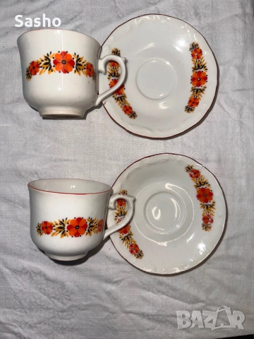 Комплект порцеланови чашки за кафе, снимка 2 - Чаши - 55179958