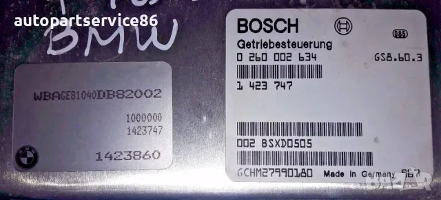 Блок за управление на автоматична скоростна кутия ECU за BMW 740D E38 (1999) 0260002634 1423747 1423, снимка 2 - Части - 55378389