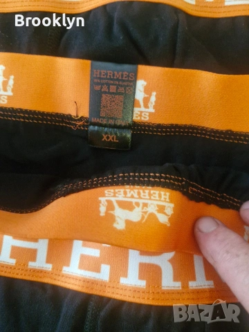Продавам 3 броя мъжки боксерки Hermes, снимка 4 - Бельо - 54978781