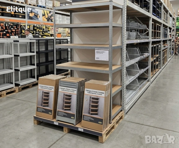 Професионален метален стелаж HÖGLER 180x100x60 см – 5 рафта, товароносимост 1000 кг