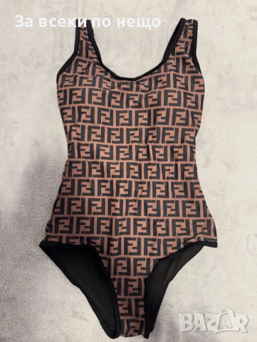 Fendi Дамски Кафяв Цял Бански Фенди Код DST34