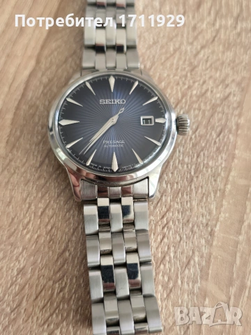 ​Seiko Presage Cocktail Time "Blue Moon" SRPB41J1 (Пълен комплект) – Като нов!, снимка 3 - Мъжки - 55250934