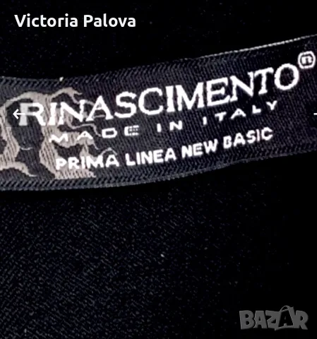 Елегантна черна рокля Rinascimento - Made in Italy, Prima Linea New Basic, размер М , снимка 8 - Рокли - 55446372