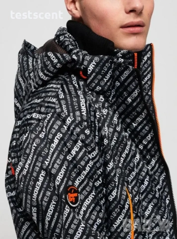 Оригинално яке с качулка Superdry Wind Attacker Jacket 2XL Black/Orange - Оригинално яке с качулка, снимка 5 - Якета - 54825006