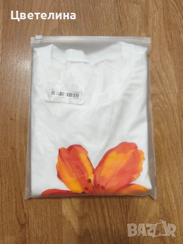 Къси стилни дамски дънкови панталонки в лилав цвят размер 32/XXS на ZARA + подарък блузка, снимка 8 - Дънки - 42593458