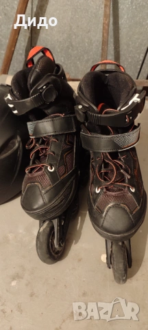 Ролери Oxelo Fit 3 JR Black Orange размер 35-38 с Каска Giro, снимка 3 - Ролери, кънки - 50897591