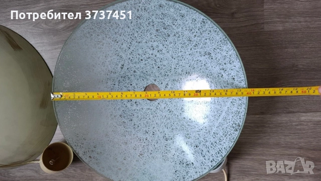 Лампа - 2 стъклени пендели, снимка 3 - Лампи за таван - 55192559