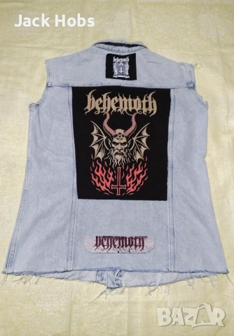 Рокерско елече с гръб /дънково /