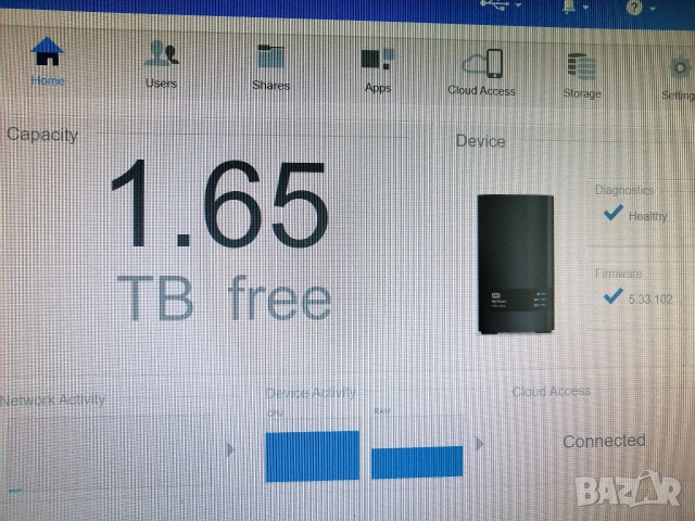 2TB NAS WD My Cloud EX2 Ultra, снимка 14 - Твърди дискове - 54344843