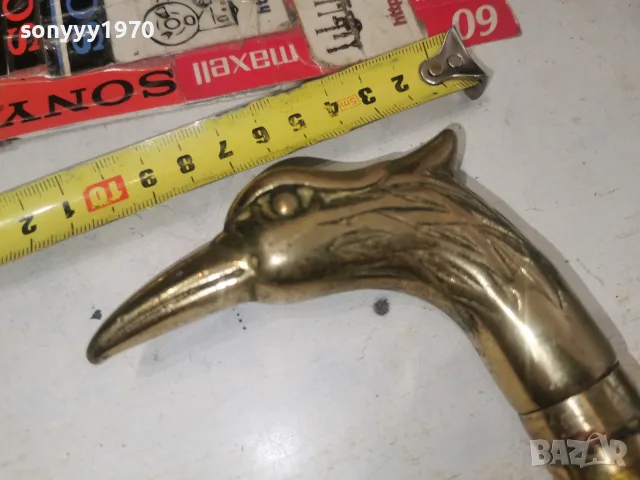 МЕД МЕСИНГ-РЪКОХВАТКА ЗА БАСТУН ОТ ФРАНЦИЯ 2707261724L1, снимка 16 - Антикварни и старинни предмети - 55434232