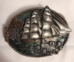 Винтидж американска катарама за колан Bergamot Brass Works 1983 , снимка 1