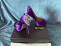 Нови изящни обувки Badgley Mischka Kiara Purple Satin size 37, снимка 5