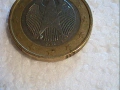 германска монета със дивект 1 евро 2002, снимка 2