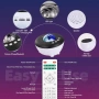 Нов LED звезден проектор нощна лампа с Alexa App дистанционно колонка с релаксиращи звуци, снимка 5