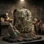 Военна тактическа раница 55L – водоустойчива, с MOLLE система и отделение за лаптоп, камуфлаж, снимка 2