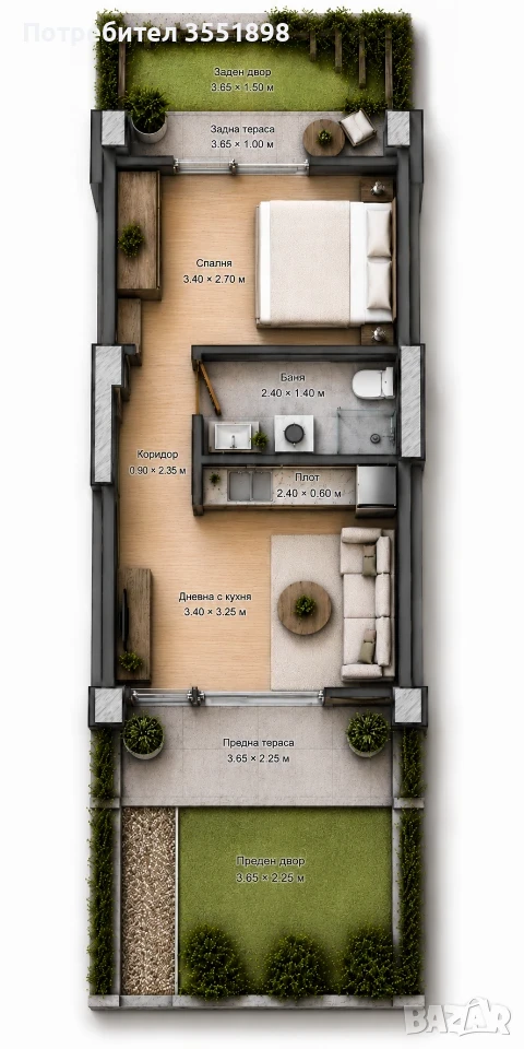 Гърция, Ставрос — Апартамент 32 кв.м с 2 двора, 300 м от морето | 95 000 € - снимка 8