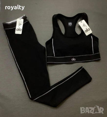 Alo Нов Дамски Черен Спортен Комплект 