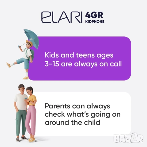 Детски 4G смарт часовник Elari KidPhone 4GR M , снимка 6 - Смарт гривни - 55045960