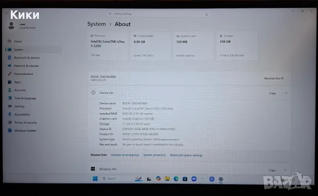 Лаптоп Samsung Galaxy Book5 15.6" | Ultra 5 225U | 8GB RAM | 256GB SSD | Intel Graphics ☆Като нов☆, снимка 6 - Лаптопи за работа - 55412750