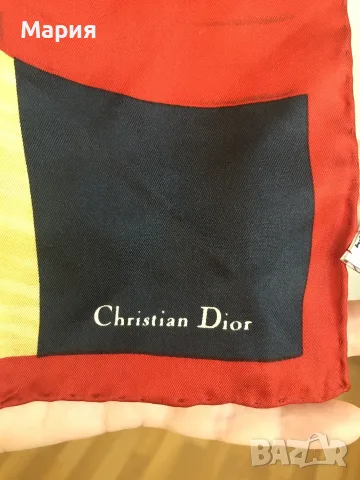 Оригинален Christian Dior Fahrenheit Малък Шал Кърпичка 100% Коприна, снимка 10 - Шалове - 55335295