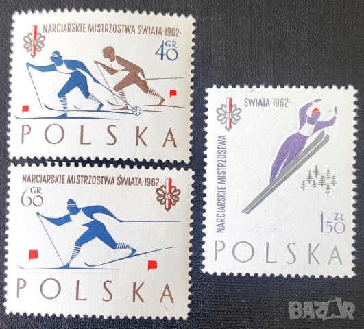 Полша, 1962 г., лот I - теми спорт, история, личности, архитектура, медицина, космос, изкуство и др., снимка 3 - Филателия - 53277480