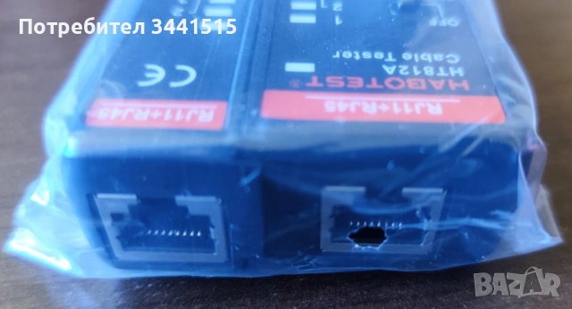  Професионален LAN кабелен тестер HABOTEST HT812 - RJ45/RJ11, CAT5/CAT6, LED индикатор , снимка 2 - Мрежови адаптери - 54131307