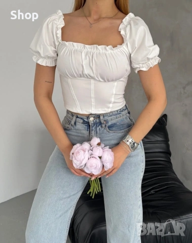 Дамска къса блуза , снимка 4 - Тениски - 54876111
