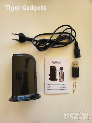WiFi зарядна станция с вградена 1080P камера, 5×USB, Tuya Smart, Motion Detection, снимка 5 - Камери - 55562827