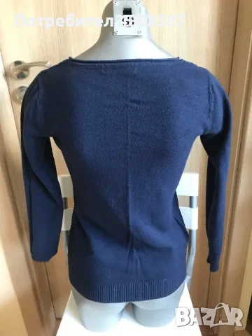 Тъмносиня блуза с дълъг ръкав, снимка 3 - Блузи с дълъг ръкав и пуловери - 54321646