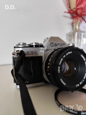 Canon AE-1 с обективи, снимка 4 - Фотоапарати - 54534625