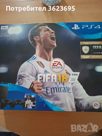 Sony PlayStation 4 с червен контролер DualShock 4 и набор от игри FIFA, снимка 2 - PlayStation конзоли - 54657937