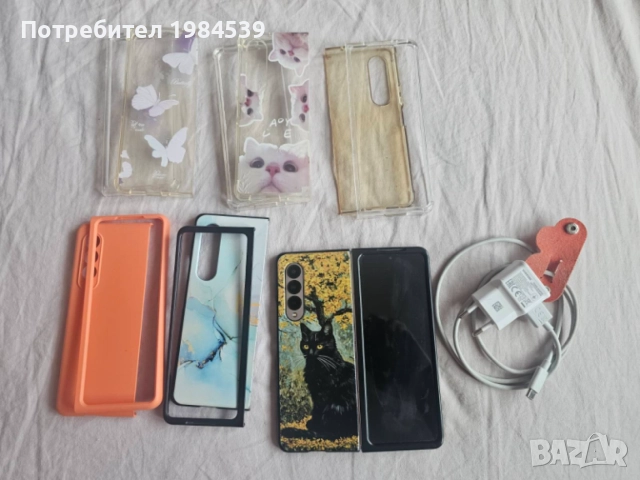 Продавам Samsung Galaxy Z Fold 3 – 256 GB, 12 GB RAM, Silver, снимка 4 - Samsung - 54765956