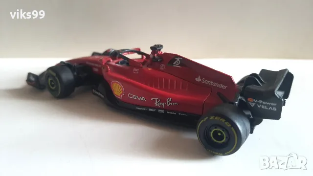 Bburago FERRARI F1-75 Shell Motorsport Collection Bluetooth 1:41, снимка 3 - Колекции - 54912780