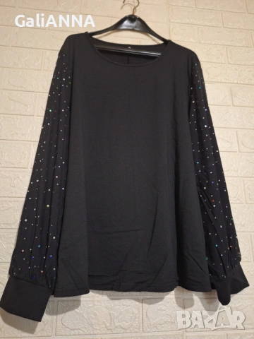 СТРАХОТНА ТУНИКА С ТЮЛЕНИ РЪКАВИ 4XL-5XL, снимка 5 - Туники - 54505271