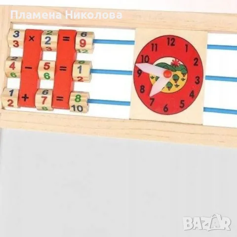 Мултифункционална образователна детска дъска с дървена рамка – за писане, рисуване и обучение, снимка 6 - Образователни игри - 55624696