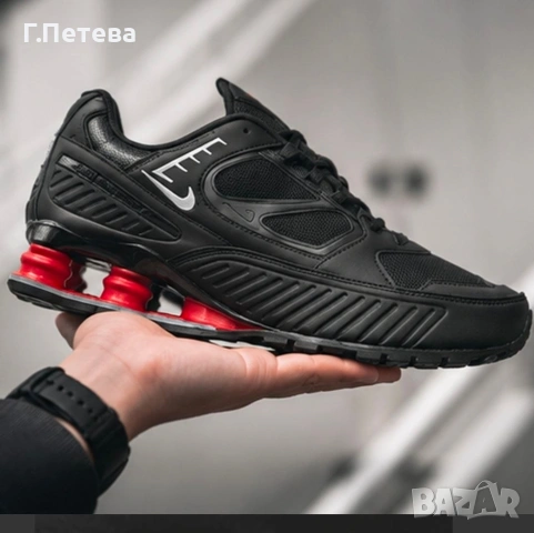 Nike Shox Enigma-Цвят черно и червено , снимка 6 - Маратонки - 54659832